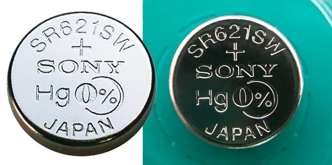 Батарейка на основе оксида серебра SR621SW, или Ag-Zn-вые элементы питания